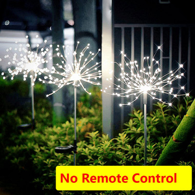 Grădină solară Flori decorative Lumini de artificii în aer liber 200 LED Lumină de peisaj impermeabilă pentru grădină, curte, curte, alee, gazon