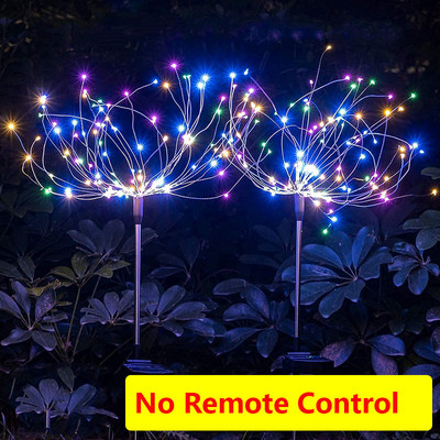 Grădină solară Flori decorative Lumini de artificii în aer liber 200 LED Lumină de peisaj impermeabilă pentru grădină, curte, curte, alee, gazon