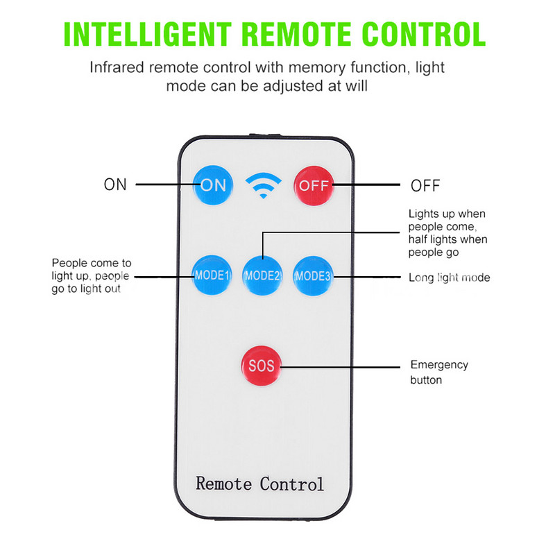 Lampă cu inducție cu senzor de mișcare, în aer liber, cu LED-uri, divizată, pe stradă