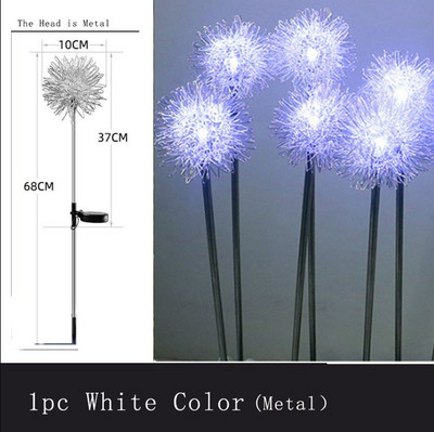 Lumini solare în aer liber din sârmă de păpădie la sol Lampă impermeabilă din sârmă de aluminiu, grădină, gazon, curte, lampă pentru festival