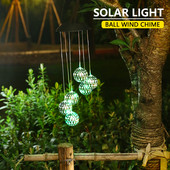 Napelemes szélcsengő fény Intelligens fényvezérlő kerti lámpa kültéri vízálló függőlámpa otthoni partikhoz, udvari udvar dekorációjához