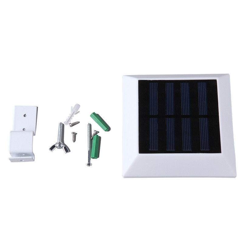 2 vnt. lauko apšvietimas 6 LED saulės latako žibintai vandeniui atsparūs LED saulės energija varomi tvora Gatvės siena lauko sodo apšvietimo karnizo lempos