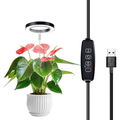 Lumină pentru creșterea plantelor cu spectru complet LED USB retractabil pe înălțime, reglabilă automată, birou cu sincronizare, lumină de umplere a plantelor