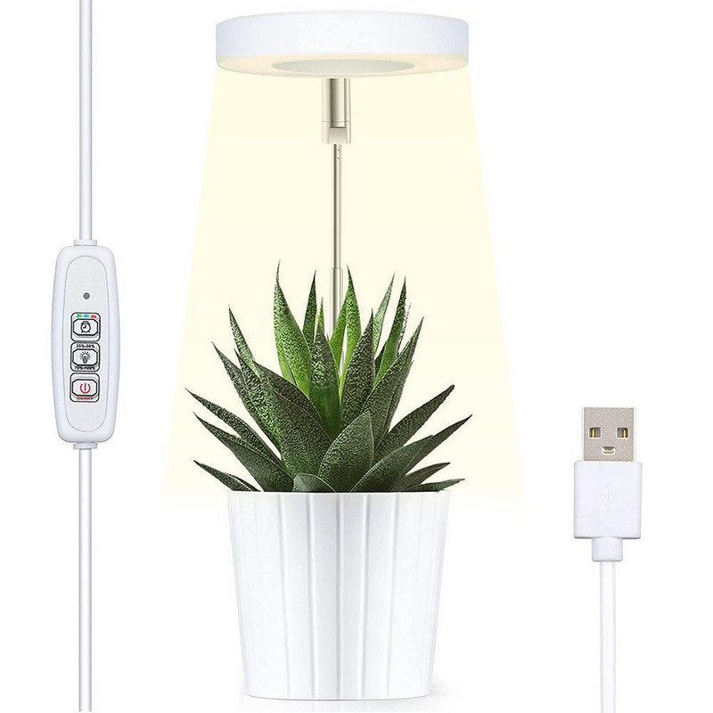 Lumină pentru creșterea plantelor cu spectru complet LED USB retractabil pe înălțime, reglabilă automată, birou cu sincronizare, lumină de umplere a plantelor