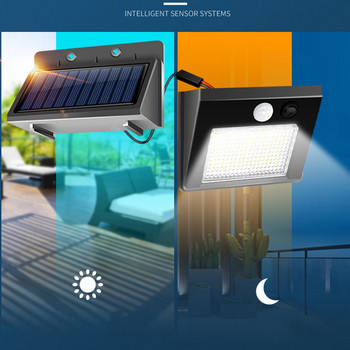 32/48/64 LED слънчеви светлини със сензор за движение Външна водоустойчива IP65 разделена слънчева вътрешна стенна лампа за градинска декорация улично осветление