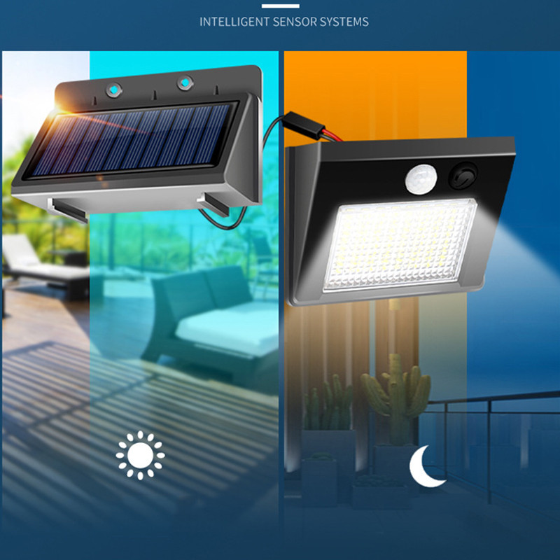 32/48/64 LED saules kustības sensora gaismas āra ūdensnecaurlaidīga IP65 dalīta saules iekšējā sienas lampa dārza dekorēšanai ielas apgaismojums