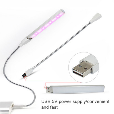 USB LED svetlo na pestovanie rastlín, stolová lampa na rast rastlín, domáce vnútorné skleníkové rastliny, kvetinové semená, pestovateľský stan, malé náradie 5V 3W/14LED