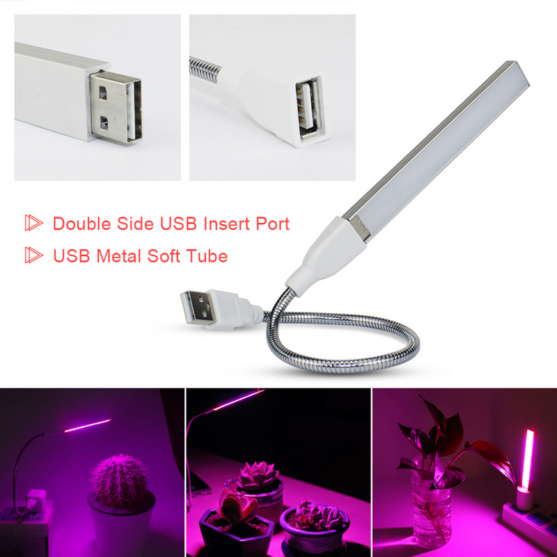 USB Led Grow Light Bar DC5V Pilna spektra Fitolampy Red Blue Led Augu audzēšanas Gaismas Lampa Fitolampy Augiem Stādiem
