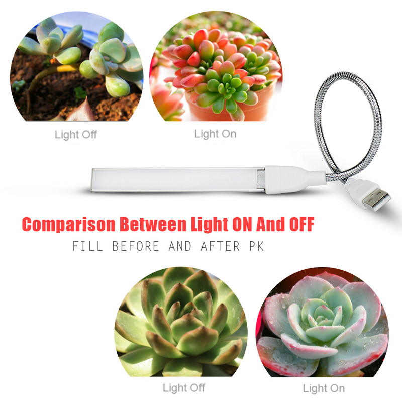 USB Led Grow Light Bar DC5V Pilna spektra Fitolampy Red Blue Led Augu audzēšanas Gaismas Lampa Fitolampy Augiem Stādiem