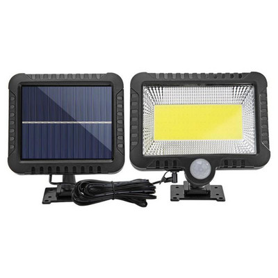 Lumină solară cu LED-uri 128/100 Senzor de mișcare în aer liber Lampă solară de perete de reîncărcare Lumină cu LED de urgență pentru stradă Lampă de verandă de grădină