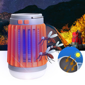 Lampă solară pentru ucigașul țânțarilor Baterie încorporată Lumină în aer liber Bec reflector Lanternă LED reîncărcabilă Micro USB Lanternă pentru camping ABS