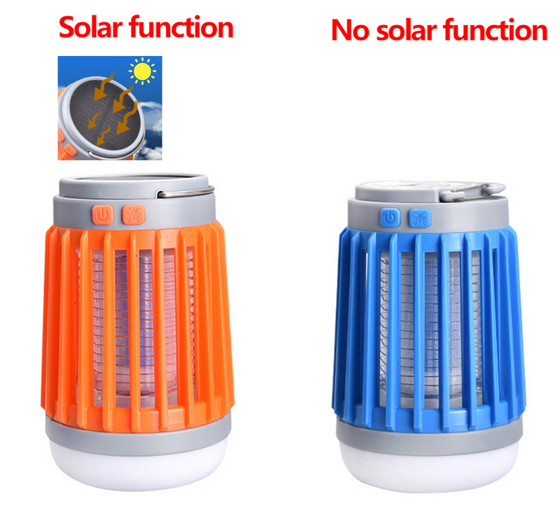 Lampă solară pentru ucigașul țânțarilor Baterie încorporată Lumină în aer liber Bec reflector Lanternă LED reîncărcabilă Micro USB Lanternă pentru camping ABS