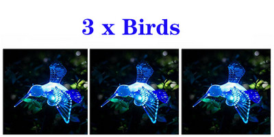 Kültéri napenergiával működő kerti dekorációs lámpa színváltó LED-es tájvilágítású vízálló madár pillangó szitakötős gyeplámpák