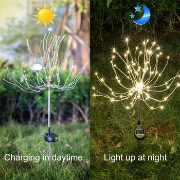 νέο Εξωτερικό LED Ηλιακά Πυροτεχνήματα Φώτα 90/150 LED Αδιάβροχο String Fairy For Home Garden Street Χριστουγεννιάτικη διακόσμηση