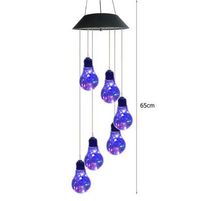 Energiatõhus päikeseenergia värvimuutev LED-pirn Tuulekellad Lastetoa sisustus Aia rippvalgusti jõulukaunistus