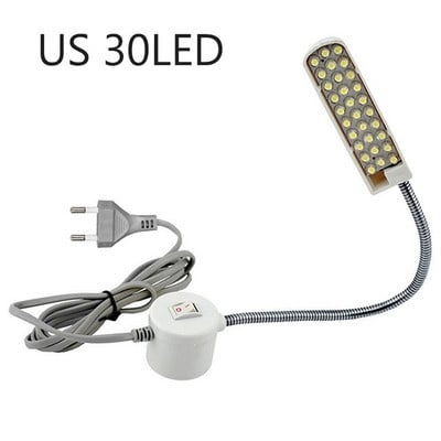 Lumină LED pentru mașină de cusut portabilă 2W 30LED Base de montare magnetică Lampă cu gât de gâscă pentru toate iluminarea mașinii de cusut Priză SUA/UE