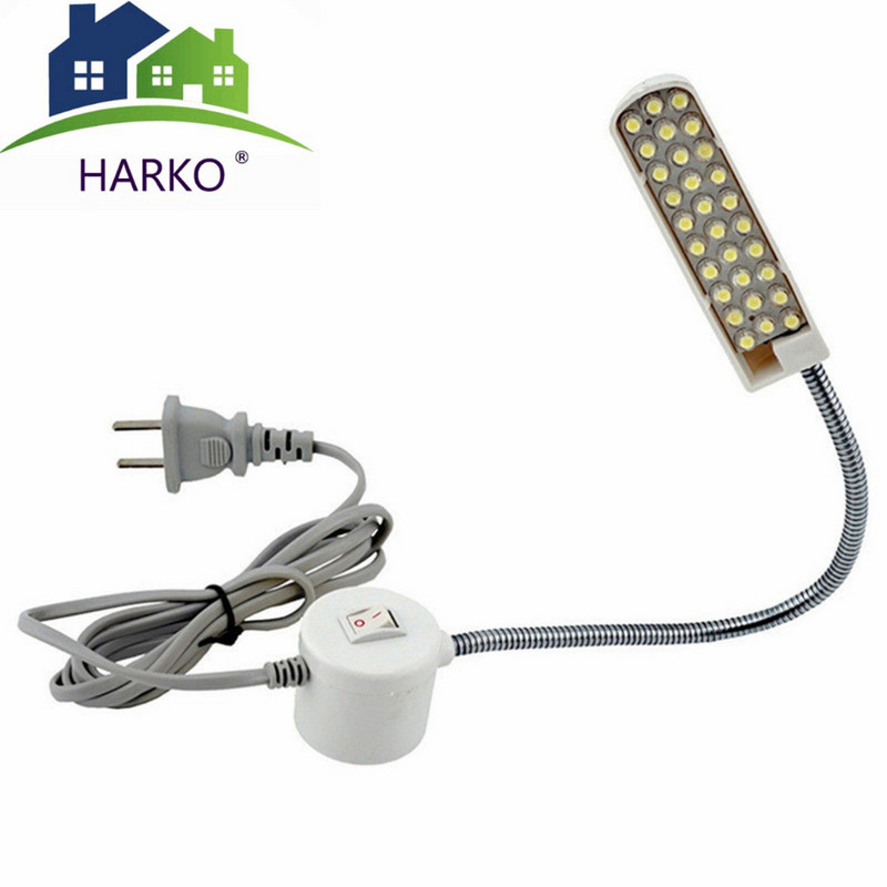Lumină LED pentru mașină de cusut portabilă 2W 30LED Base de montare magnetică Lampă cu gât de gâscă pentru toate iluminarea mașinii de cusut Priză SUA/UE