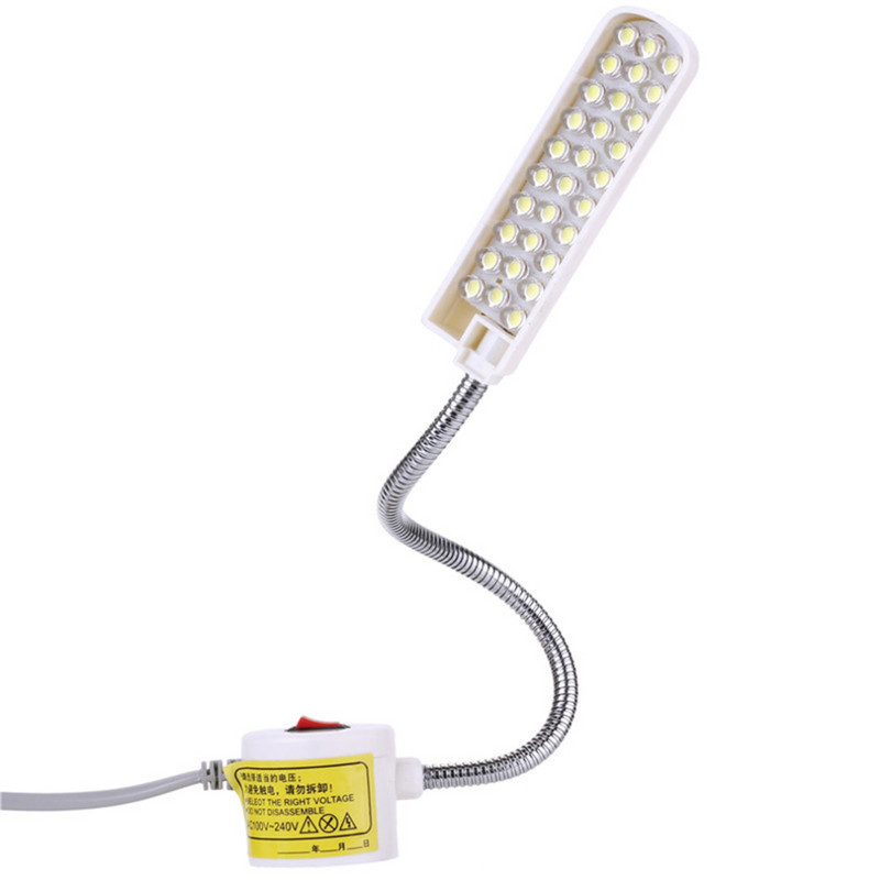 Lumină LED pentru mașină de cusut portabilă 2W 30LED Base de montare magnetică Lampă cu gât de gâscă pentru toate iluminarea mașinii de cusut Priză SUA/UE