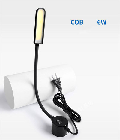 COB 3W/6W/8W Lumină de cusut LED Tub flexibil Acasă Lampă de noapte Comutator pornire/oprire Instalare magnetică Strunguri Banc de lucru (Alb 6000K)