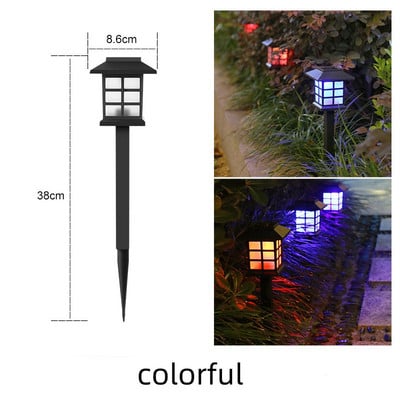 2 buc. Lumină solară cu LED-uri pentru gazon, în aer liber, rezistentă la ploaie, lumină pentru casă mică, lumină solară mini, lumină pentru palat mic, lumină pentru grădină
