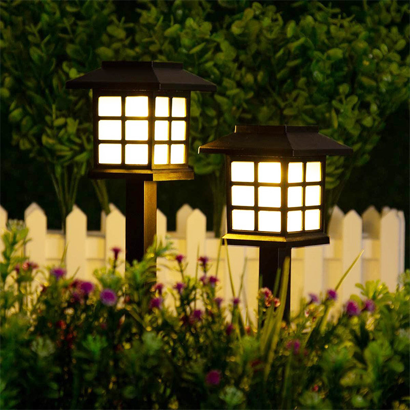 2 buc. Lumină solară cu LED-uri pentru gazon, în aer liber, rezistentă la ploaie, lumină pentru casă mică, lumină solară mini, lumină pentru palat mic, lumină pentru grădină