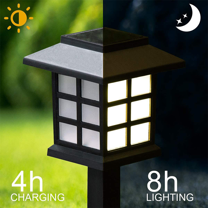 2 buc. Lumină solară cu LED-uri pentru gazon, în aer liber, rezistentă la ploaie, lumină pentru casă mică, lumină solară mini, lumină pentru palat mic, lumină pentru grădină