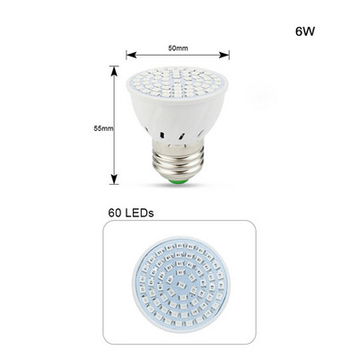 Lampă de creștere cu LED alb negru cu spectru complet 6W 15W 20W 26W Lumină pentru plante de interior E27 Lampă de creștere reglabilă suspendată
