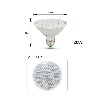 Lampă de creștere cu LED alb negru cu spectru complet 6W 15W 20W 26W Lumină pentru plante de interior E27 Lampă de creștere reglabilă suspendată
