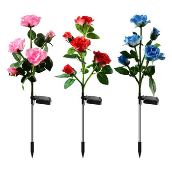 Ηλιακά Λουλούδια Φώτα Κήπου Πασσάλων Κήπου Εξωτερικό Τριαντάφυλλο για Αίθριο Κήπου Πάρτι Πίσω αυλή Γάμος Διακοπές Εξωτερική Αδιάβροχη Διακόσμηση