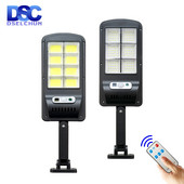 Lampă solară stradală PIR Senzor de mișcare 3000 mAh IP65 Lumină solară LED impermeabilă Lumini de exterior pentru grădină de perete cu telecomandă