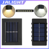 Lampă solară LED Impermeable pentru Pared Exterior Lumină alimentată de energie solară cu Iluminație Superior și Inferior Dispozitiv
