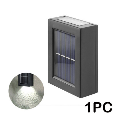 Lampă solară LED Impermeable pentru Pared Exterior Lumină alimentată de energie solară cu Iluminație Superior și Inferior Dispozitiv