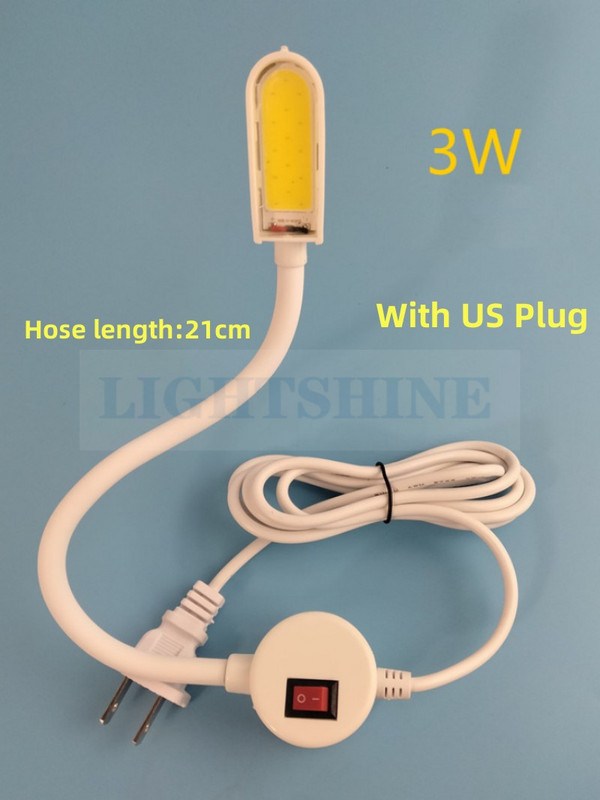 Specialus apšvietimas siuvimo mašinai Tvirtas magnetinis pagrindas Led Cob Akių apsauga Energiją taupanti darbinė lemputė 3W 6W 220VAC