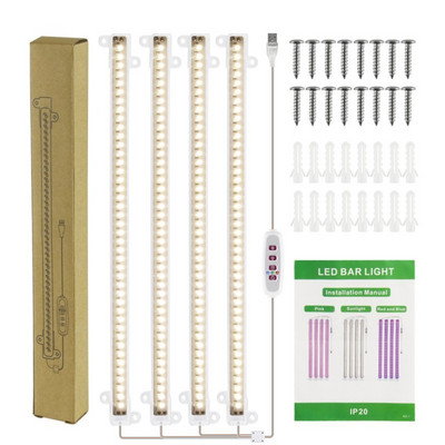 30/50 cm-es beltéri szabályozható LED Grow Light fitolámpa időzítő nagy teljesítményű hidroponikus készletekkel Teljes spektrumú lámpa beltéri termesztéshez