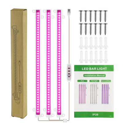 30/50 cm-es beltéri szabályozható LED Grow Light fitolámpa időzítő nagy teljesítményű hidroponikus készletekkel Teljes spektrumú lámpa beltéri termesztéshez