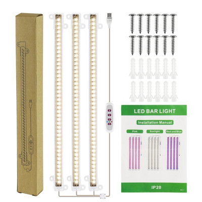 30/50 cm-es beltéri szabályozható LED Grow Light fitolámpa időzítő nagy teljesítményű hidroponikus készletekkel Teljes spektrumú lámpa beltéri termesztéshez