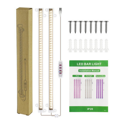 30/50 cm-es beltéri szabályozható LED Grow Light fitolámpa időzítő nagy teljesítményű hidroponikus készletekkel Teljes spektrumú lámpa beltéri termesztéshez