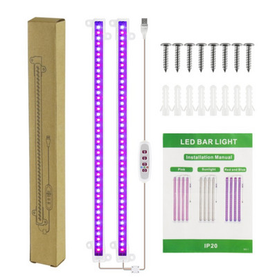 30/50 cm-es beltéri szabályozható LED Grow Light fitolámpa időzítő nagy teljesítményű hidroponikus készletekkel Teljes spektrumú lámpa beltéri termesztéshez