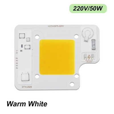 Cip LED COB de 50W 110V 220V Dimensiune luminoasă 29X29mm Luminozitate mare spectru complet pentru exterior, interioare, răsaduri de plante hidroponice