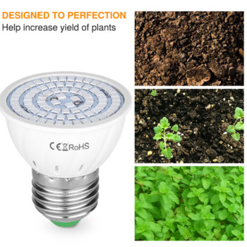 2PC LED Grow Light Крушка с пълен спектър E14 220V парникова хидропонна лампа Grow Light за стайни растения Phyto Flower Lamp 1Pc