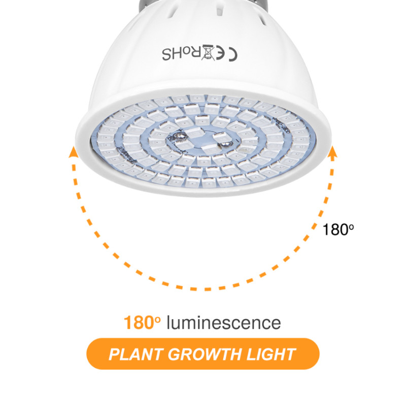 2PC LED Grow Light pilna spektra spuldze E14 220V siltumnīcas hidroponiskā lampa augšanas gaisma iekštelpu augu fito ziedu lampai 1 gab.