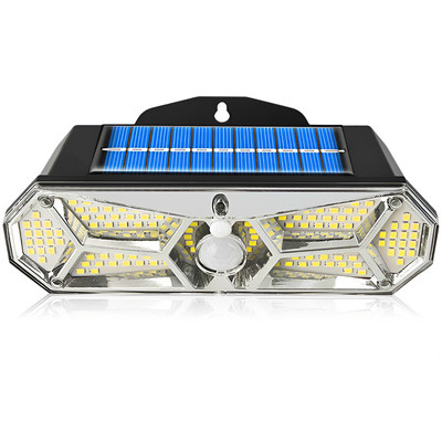 LED-es napelemes kültéri PIR mozgásérzékelő vízálló napfény újrafelhasználható fényes kerti otthoni világítás Soalr utcai lámpa