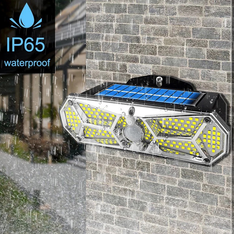 LED-es napelemes kültéri PIR mozgásérzékelő vízálló napfény újrafelhasználható fényes kerti otthoni világítás Soalr utcai lámpa