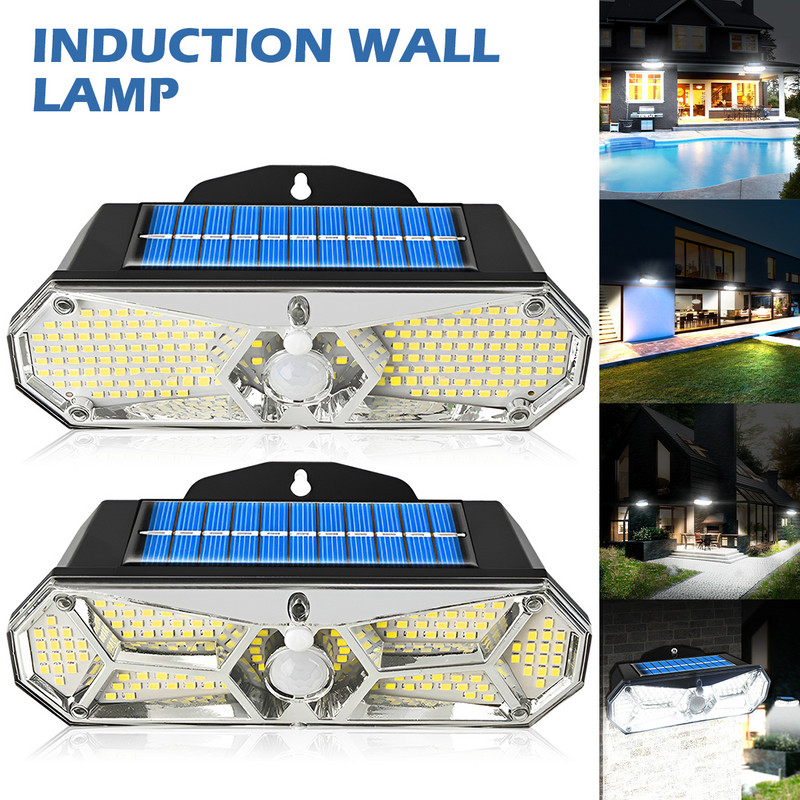 LED-es napelemes kültéri PIR mozgásérzékelő vízálló napfény újrafelhasználható fényes kerti otthoni világítás Soalr utcai lámpa