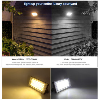 2PCS LED Grow Light Flood Light Reflector 50W 220V Park Garden Spotlight Външни прожектори Вътрешни оранжерийни растения Лампи