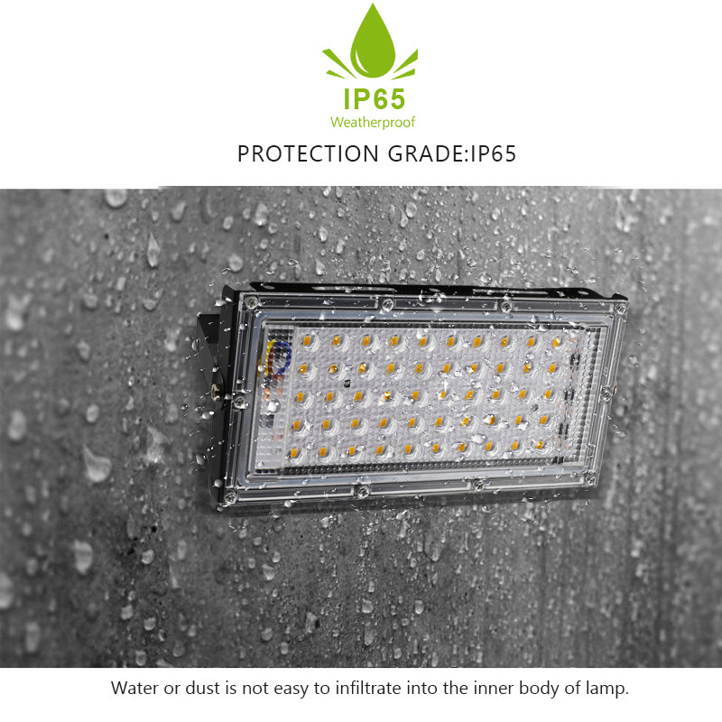 2 bucăți LED Grow Light Reflector de lumină de inundație 50W 220V Projector de grădină pentru parc Proiector de exterior Lămpi de plante cu seră de interior