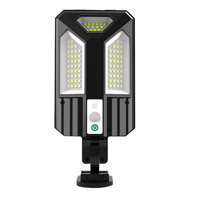 87 LED-uri Lumină solară în aer liber pentru grădină curte Lumini stradale PIR Senzor de mișcare Lampă de perete rezistentă la apă Telecomandă 3 moduri de iluminare