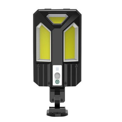 87 LED-uri Lumină solară în aer liber pentru grădină curte Lumini stradale PIR Senzor de mișcare Lampă de perete rezistentă la apă Telecomandă 3 moduri de iluminare