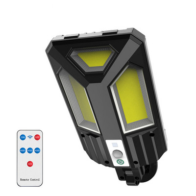 87 LED-uri Lumină solară în aer liber pentru grădină curte Lumini stradale PIR Senzor de mișcare Lampă de perete rezistentă la apă Telecomandă 3 moduri de iluminare
