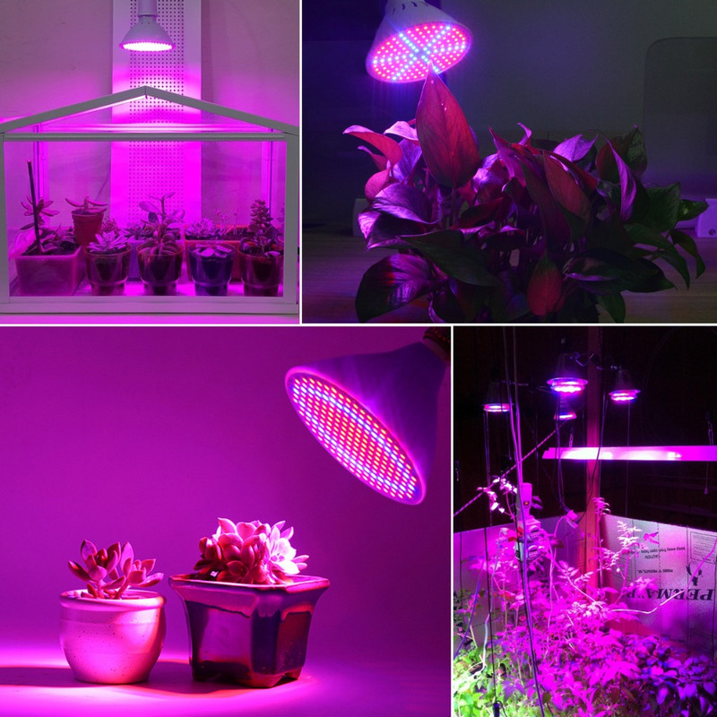 60 126 200 LED Grow lambipirn taimede lillede juurviljade kasvatamiseks siseruumides kasvuhoone hüdropoonika kasvulamp E27 AC85V-265V